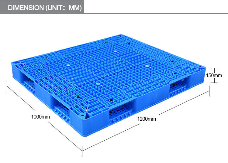 Heavy duty large blue 4 way HDPE custom euro cheap plastic pallet for sale factory