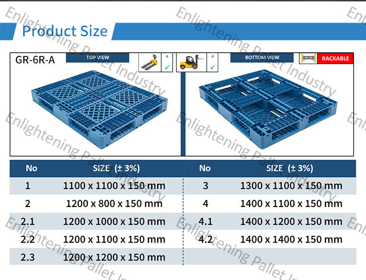 1200 x 800 high quality full perimeter six runner single side 4 way entry warehouse storage euro pallet of plastic manufacture