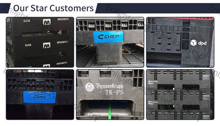 heavy duty large hdpe industrial logistic transportation warehouse storage foldable collapsed plastic pallet with wheels details