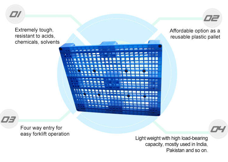 Eco- friendly 1000*1200 light hdpe plastic display pallet supplier details