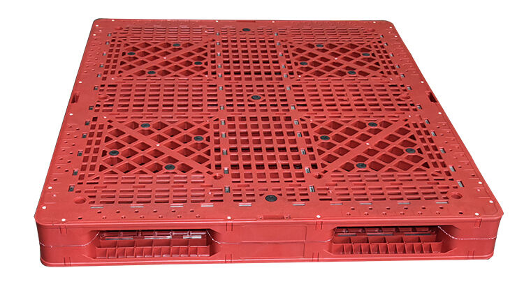 1500x1300x150 mm Cheap high quality four way entry steel reinforced hdpe standard size stackable double faced plastic pallet manufacture