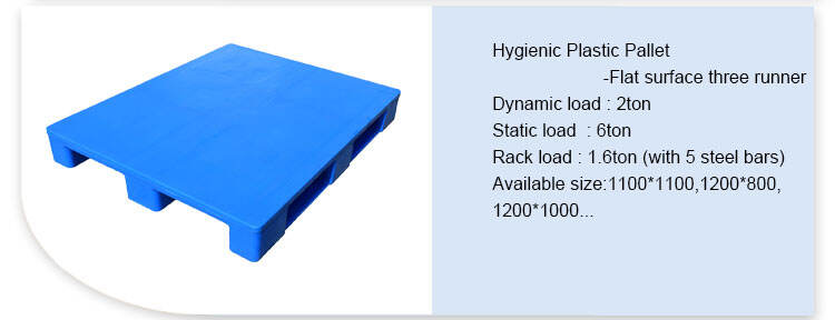 Heavy duty double sides euro HDPE large stackable reversible plastic pallet