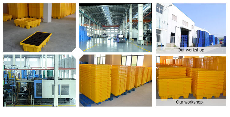 Hot Sale Environmental Protection Splicing Type Poly Spill Deck Spill Tray 2 drum 4 Drum Spill Containment Pallet factory