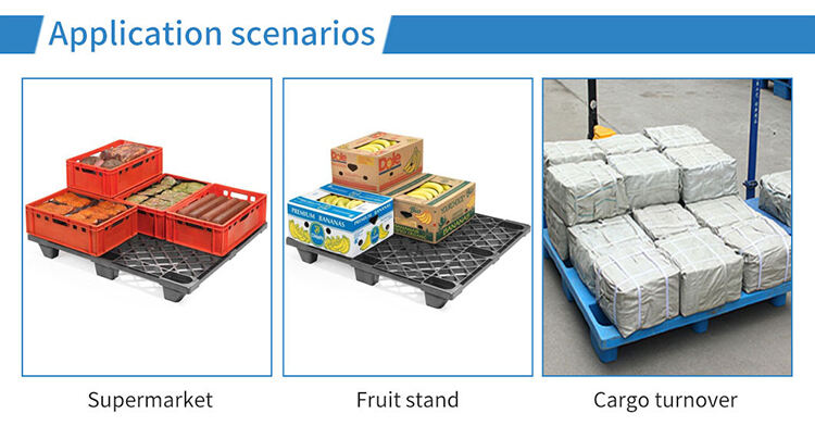 1200mm*1000mm*135mm 4 way entry 9 runners turnover use large plastic stacking pallet for sale details