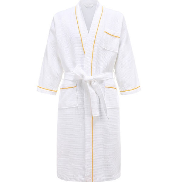 Safety in Waffle Weave Bathrobe