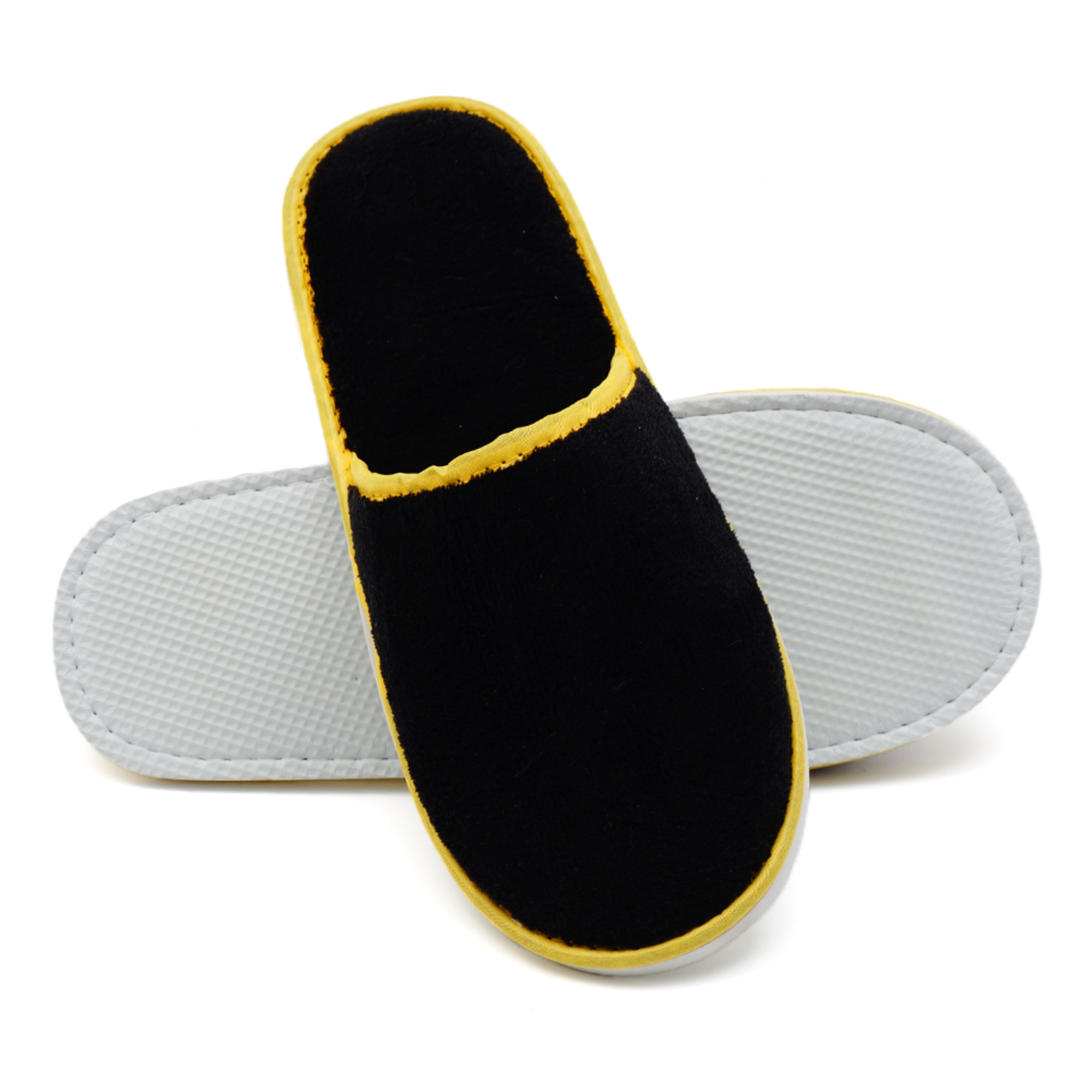 Custom Cotton Hotel Slippers Luxury Closed Toe Coral Fleece Disposable Slippers 