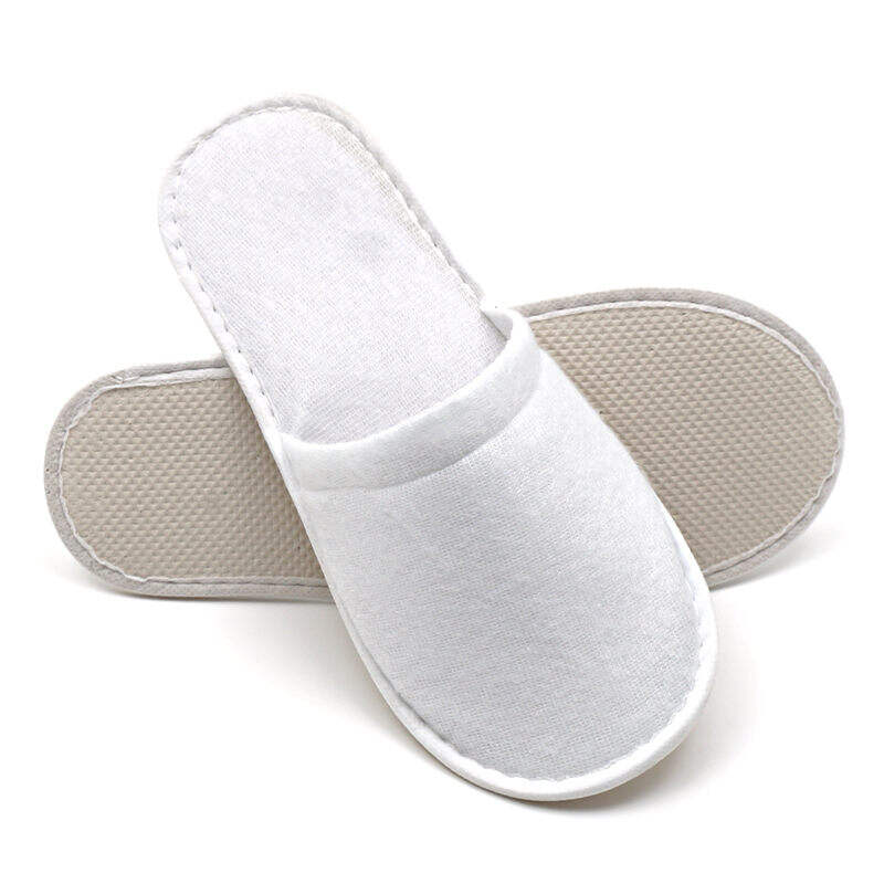 Slippers made of brushed material High Quality Customized Logo Spa Disposable Hotel Slippers