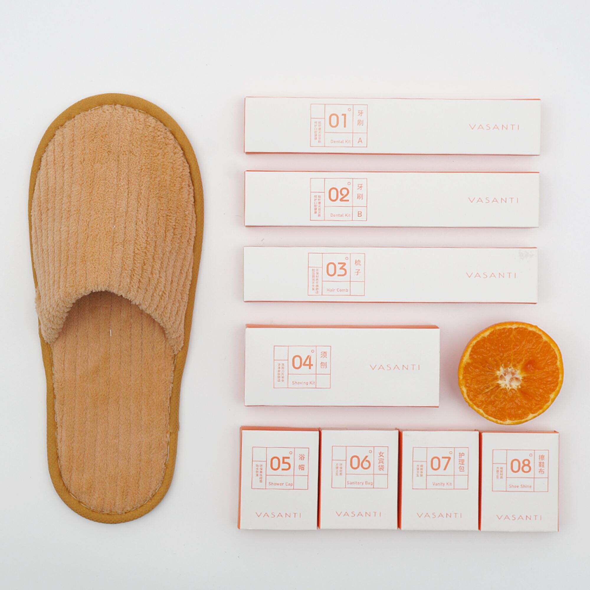 Luxury Eco Disposable Slippers Amenities Customized Box Packaging Hotel Guestroom Amenities
