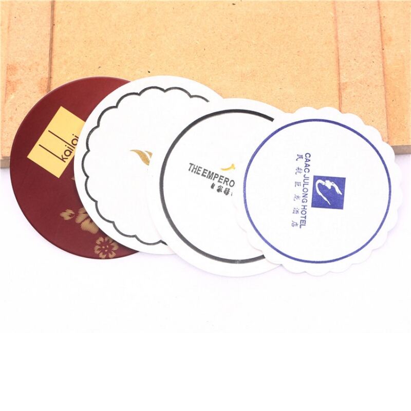 Coaster Private Label Custom Logo Printing Hotel Use Disposable Paper Hotel Cup Lids