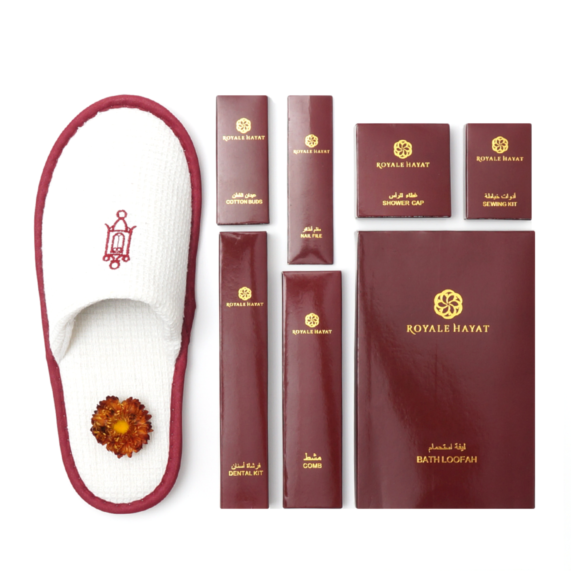 Private Logo Disposable Slippers Guest Room Amenities in 5 Star Hotel