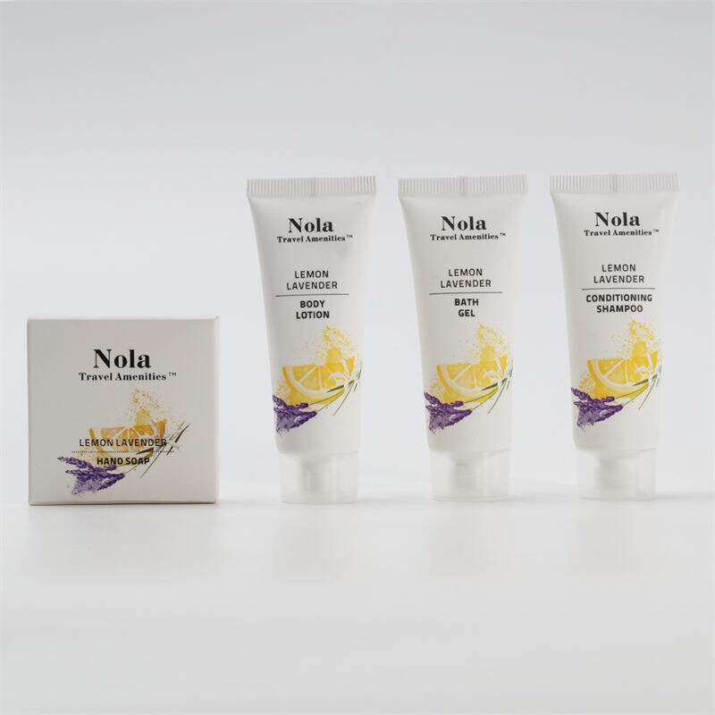 Nola 20ml 30ml disposable shampoo customized logo hotel cosmetics