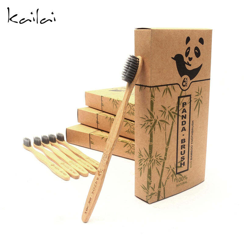 Bamboo toothbrush 3 Eco-friendly Biodegradable Bamboo Hotel Toothbrush With Customized Logo