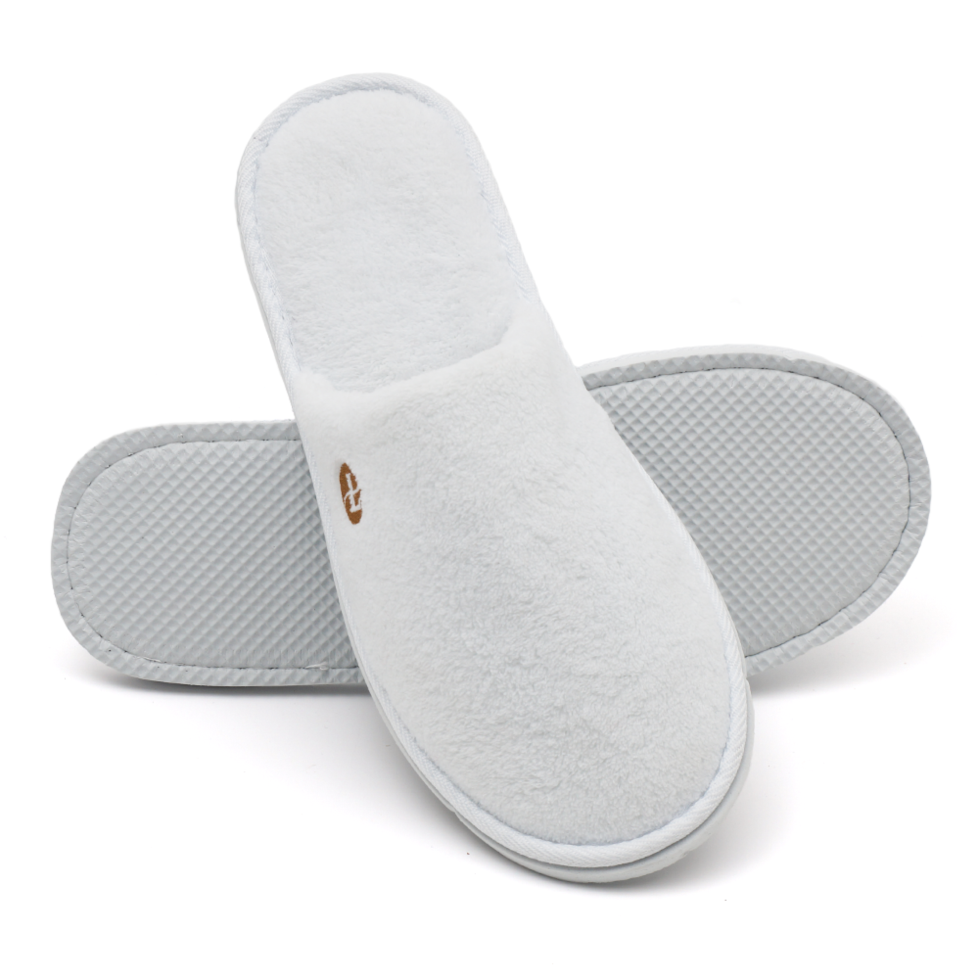 Luxury Customized Embroidery Logo Coral Velvet Spa Disposable Slippers