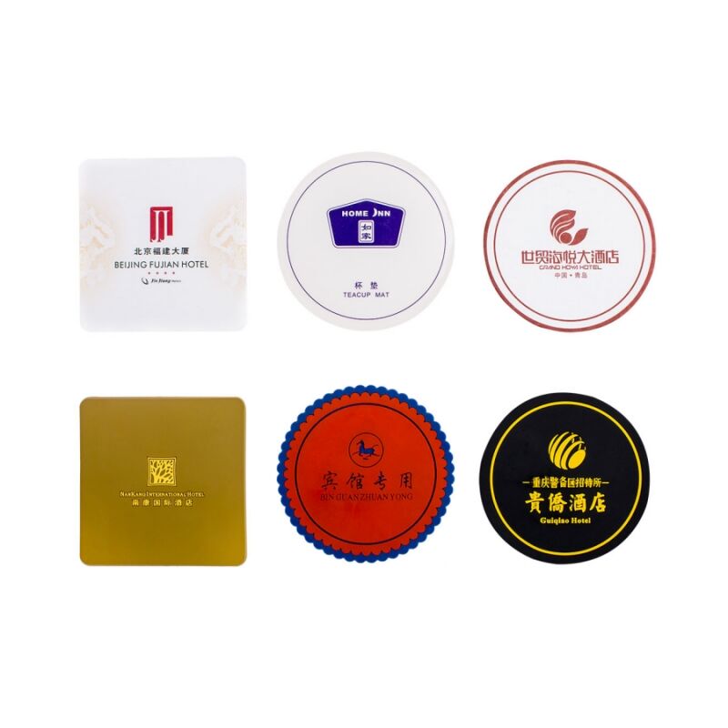 Private Label Printing Hotel Use Disposable Paper Hotel Cup Coasters