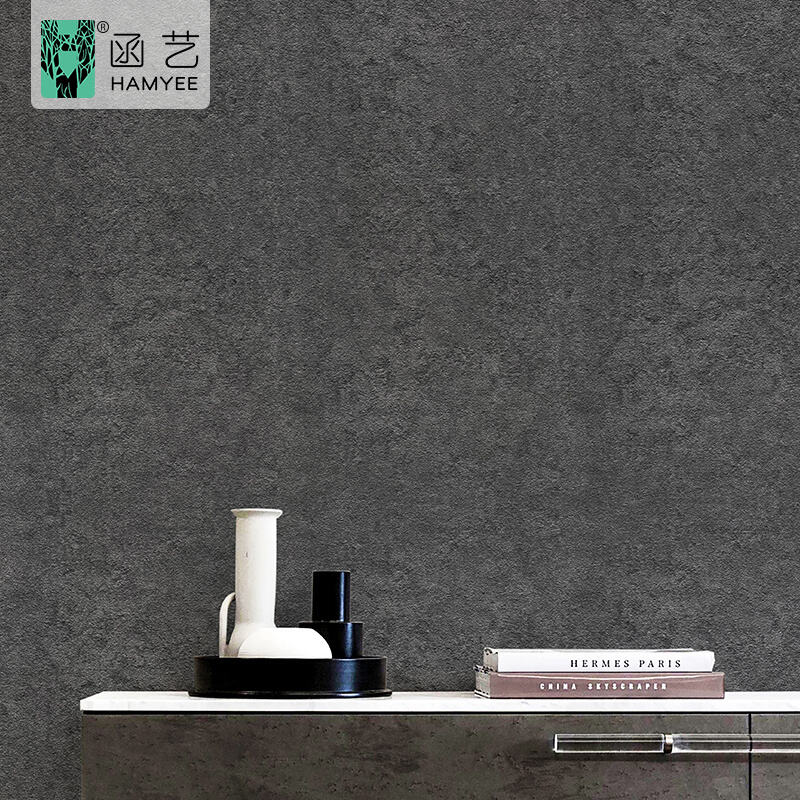 Modern thicken contact paper peel and stick wallpaper waterproof wall paper rolls wallpaper dark grey manufacture