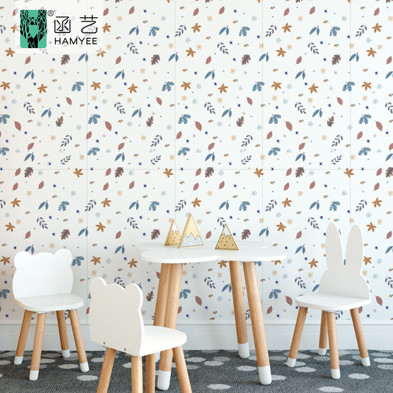 product cartoon 3d design peel and stick papier peint 3d wall tile sticker wallpaper wall paper for decoration-59