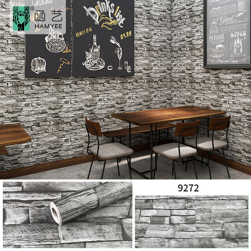 product wholesale 3d brick design pvc wallpaper self adhesive wall paper for home decoration-61