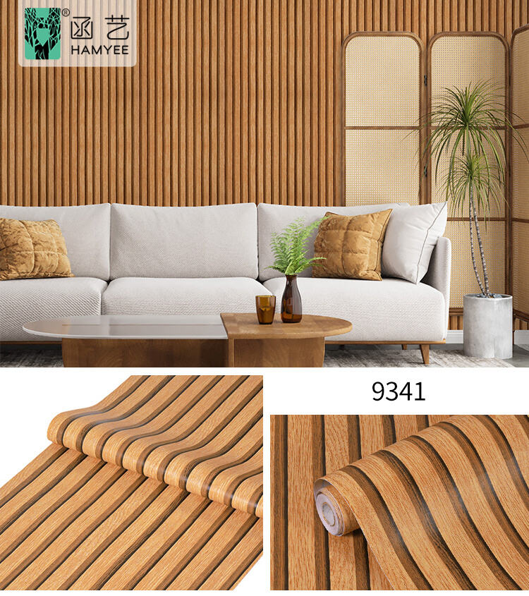 0.45*10m vintage wood grill peel and stick adhesive pvc wallpaper stickers for home decoration details