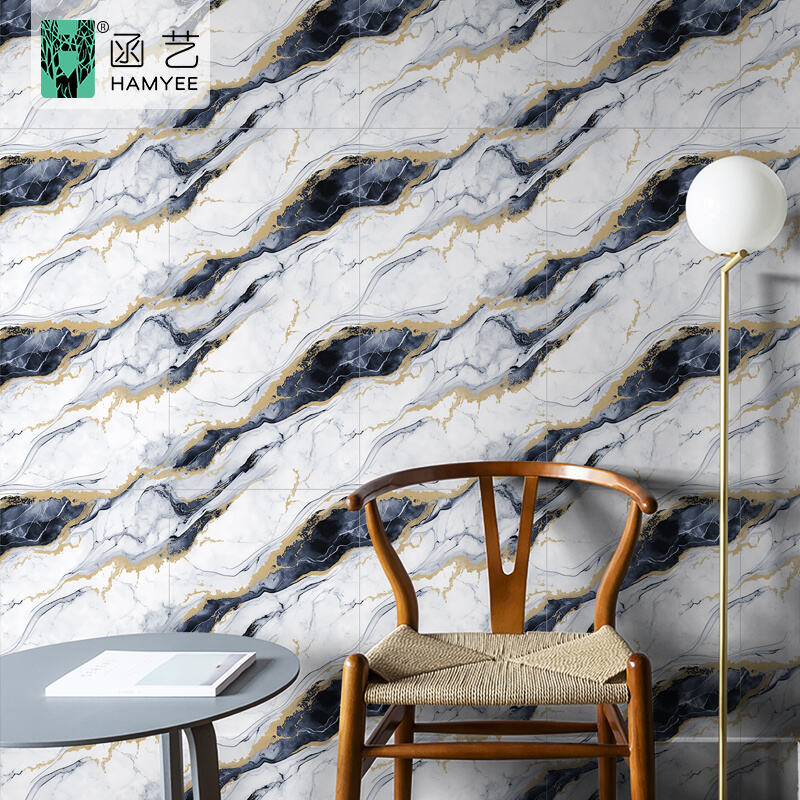 product home decoration glossy vinyl foam 3d pvc marble tiles wall sticker peel and stick wallpaper wall papers-60