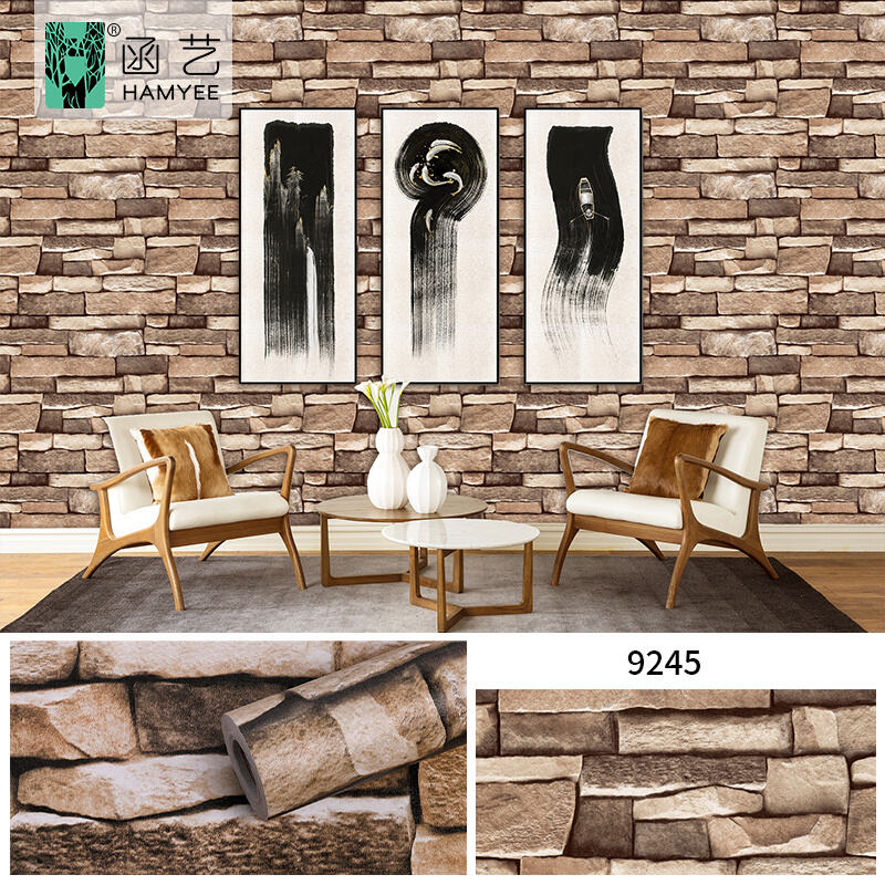 product wholesale 3d brick design pvc wallpaper self adhesive wall paper for home decoration-59