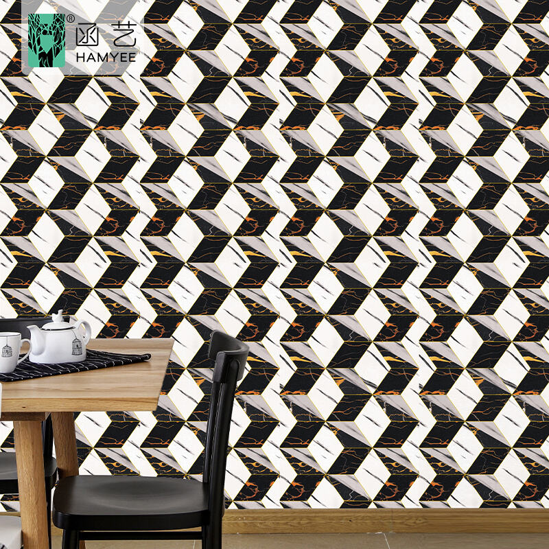 product foam tiles manufacturer geometric 3d pvc wall panels sound insulation wall 3d wallpaper tile 30cm 60cm-58