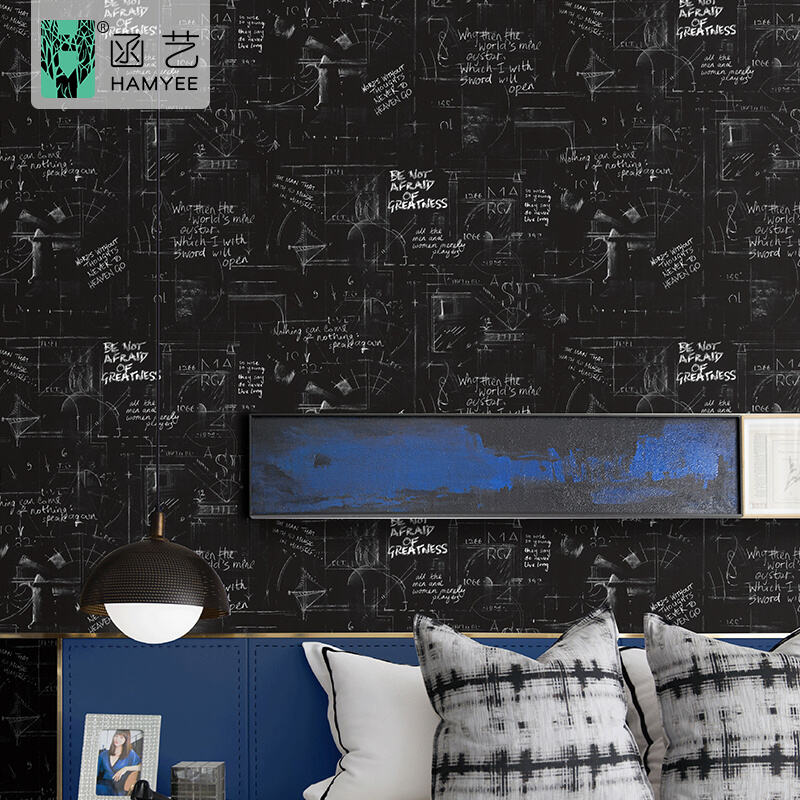 Modern thicken contact paper peel and stick wallpaper waterproof wall paper rolls wallpaper dark grey manufacture