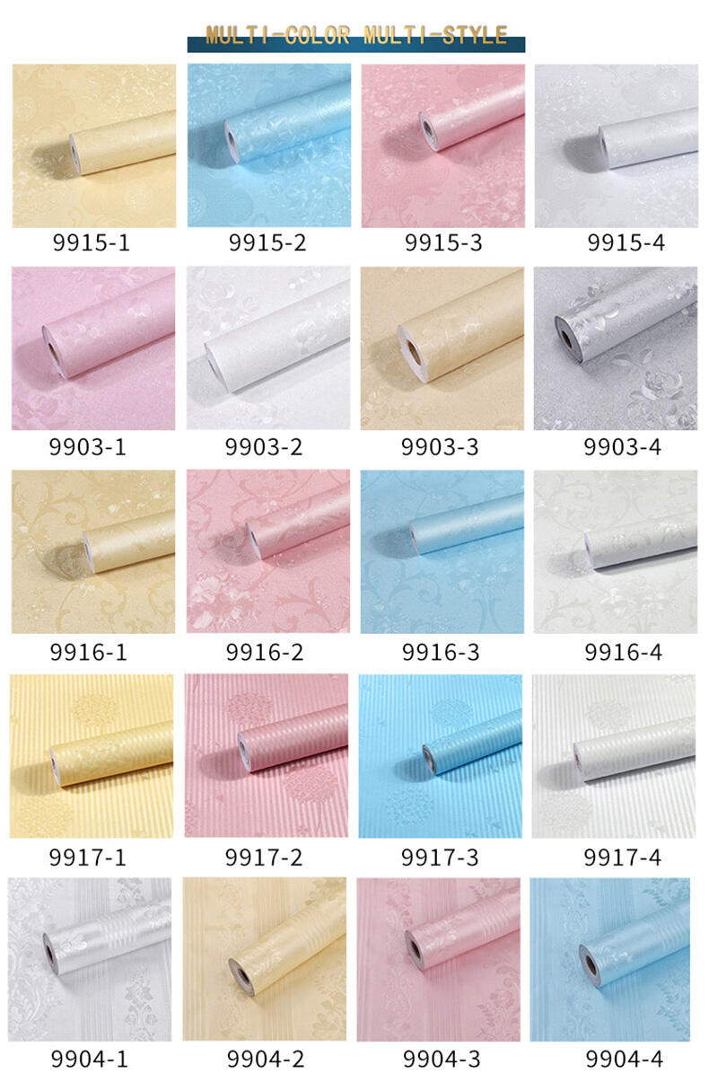 Chinese Wholesale Supplier Silk pvc Wallpaper Sticker Self Adhesive Rolls Self-adhesive Wall Paper for Living Room Bedroom factory