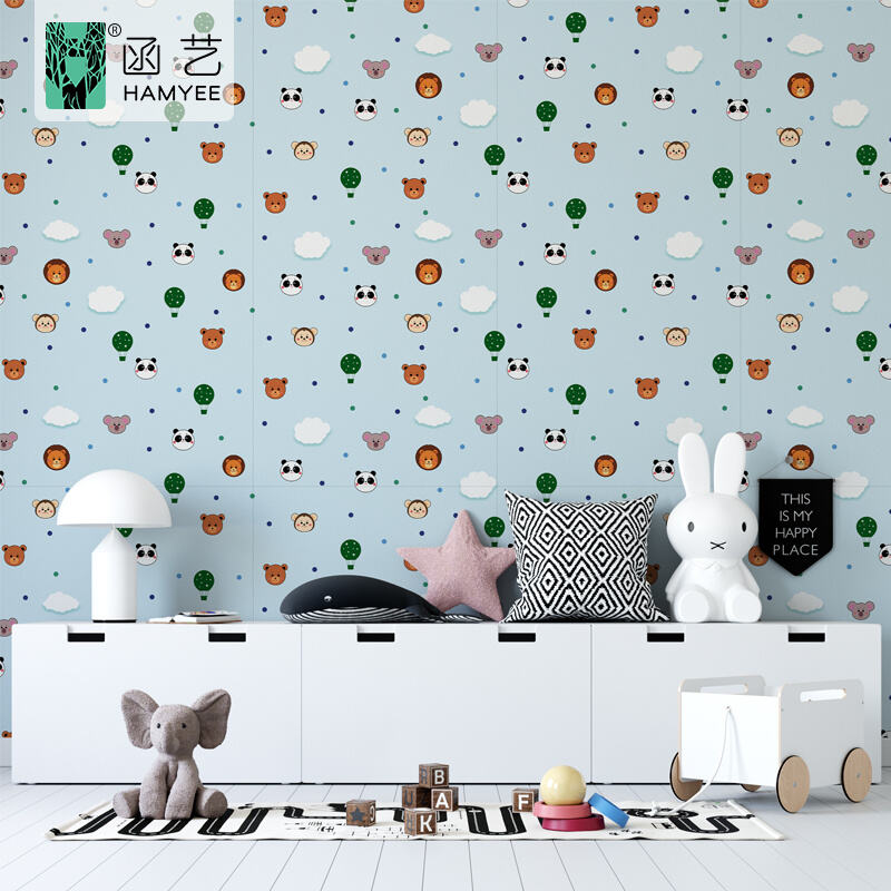 product cartoon 3d design peel and stick papier peint 3d wall tile sticker wallpaper wall paper for decoration-58