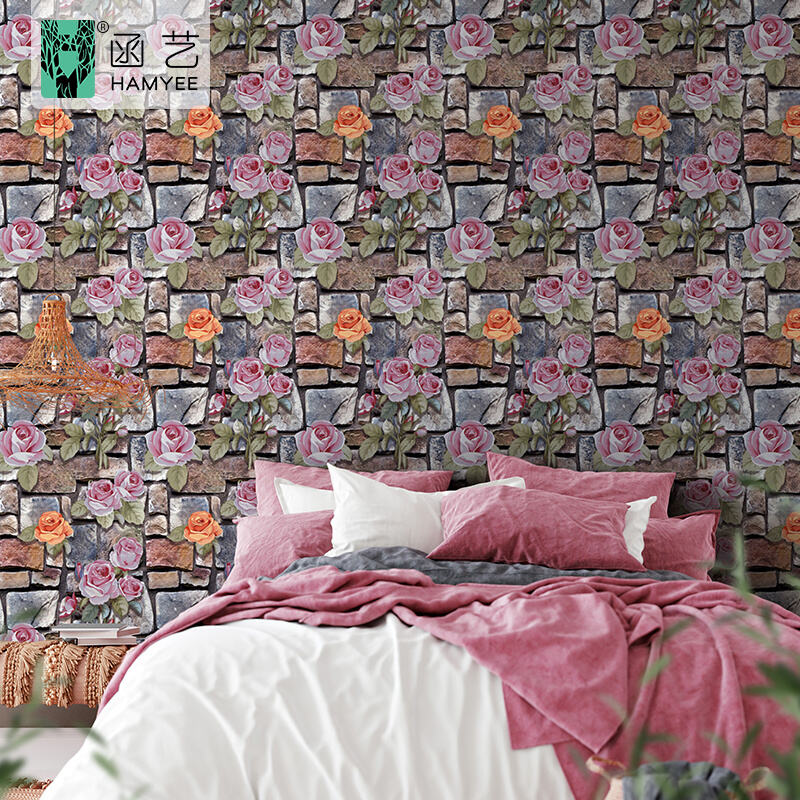 Cena tovarniške ponudbe Samolepilni stenski papir PVC film Kontaktni papir Wallpapers2fwallcoating Brick Stone 3d Sticker Wallpaper dobavitelj