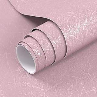 Hamyee Decor Pink Self Adhesive Glitter Wallpaper Wall Wallcoverings Decor Sparkle Wallpaper Borders Stickers for Bedroom, Stairs, Dining Rooms