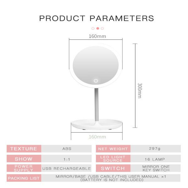 Mirror Stand With Lights Safety