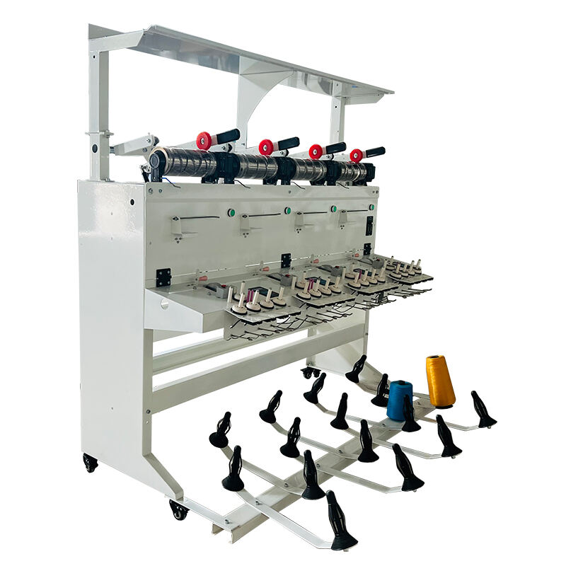 Xindawei High Quality Doubling Winding High Speed Yarn Douling Winder Machine with Oiling Device manufacture