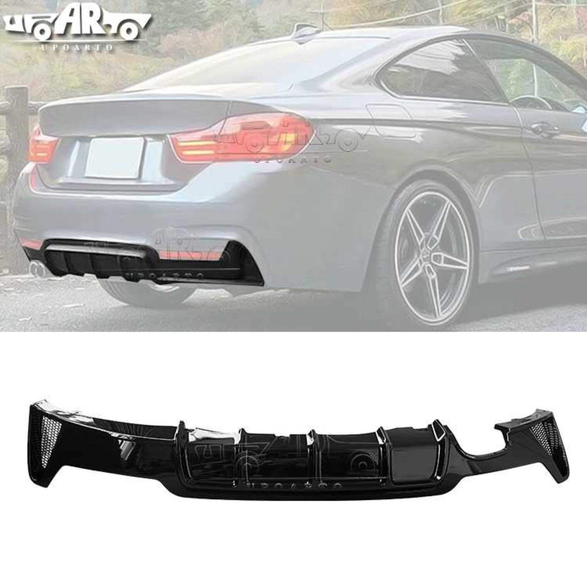 AR-BMW-0248 MP Style Left 2 أنابيب العادم شفة موزع خلفي لسيارات BMW 4 Series F32 F33 F36 2014-2020