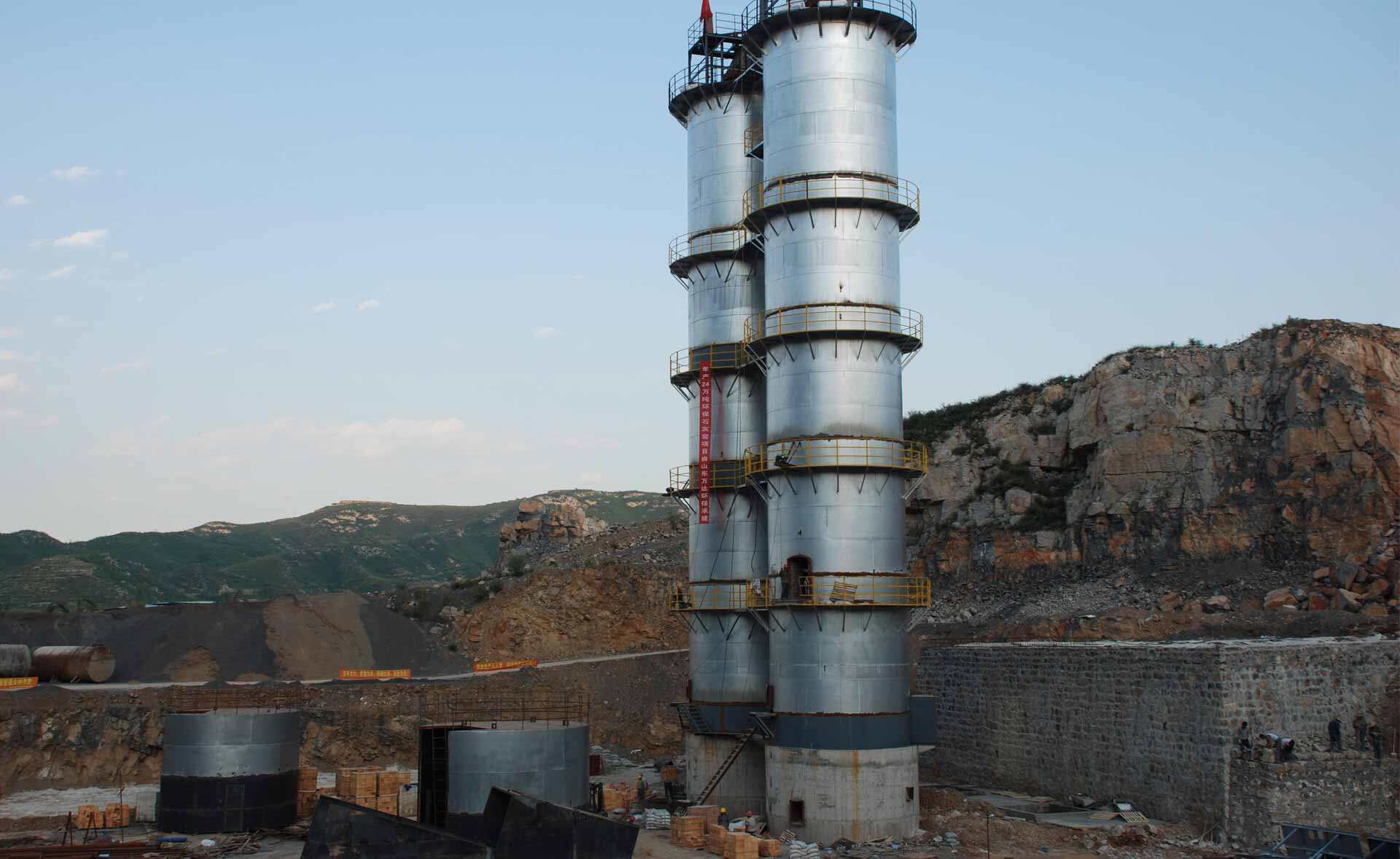 Jiangsu 600t twin-shaft lime kiln Project