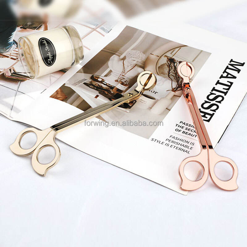 Upgrade Candle Trimmer Custom Laser Logo Polished Stainless Steel Cutter Candle Wick Scissor Candle Care Kit factory