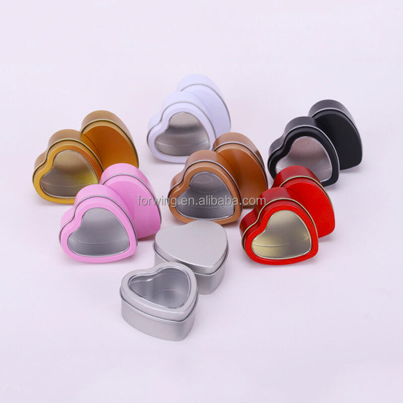 Mini DIY Candle Making Tin Box Heart Shaped Square Portable Outdoor Candle Tin Can Metal Gift Box manufacture