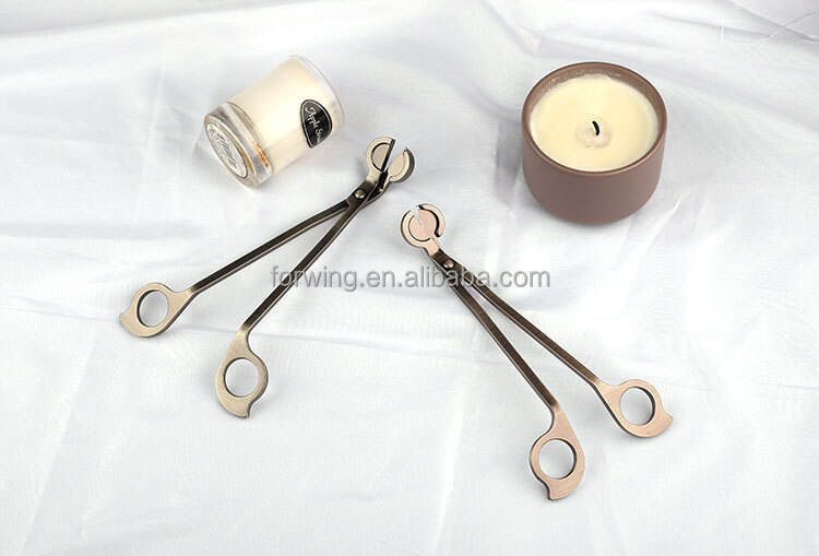 Upgrade Candle Trimmer Custom Laser Logo Polished Stainless Steel Cutter Candle Wick Scissor Candle Care Kit supplier