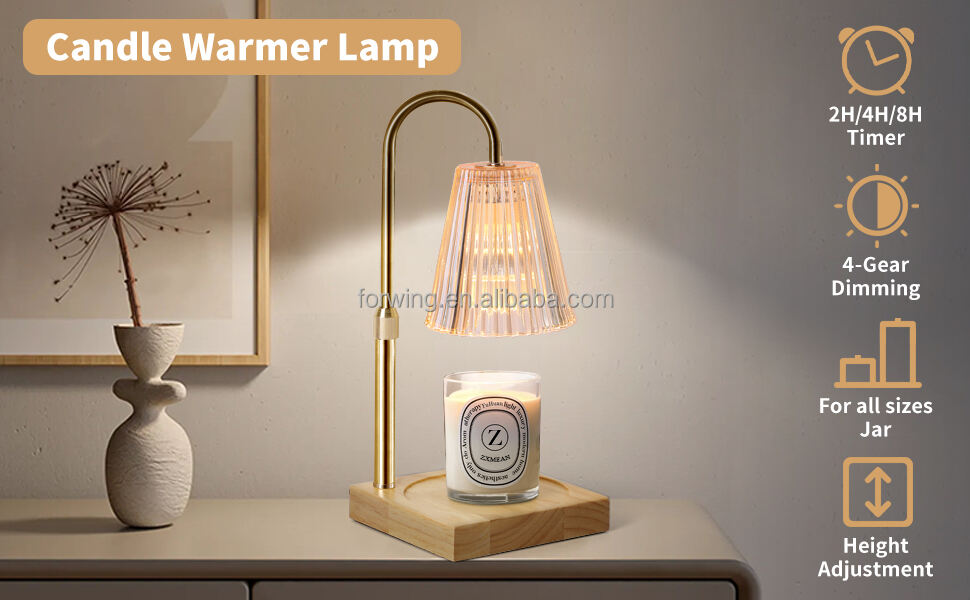 Candle Warmer Lamp Adjustable Light Custom Logo Electric Candle Warmer Wholesale Home Decor Table Glass Lampshade Durable supplier