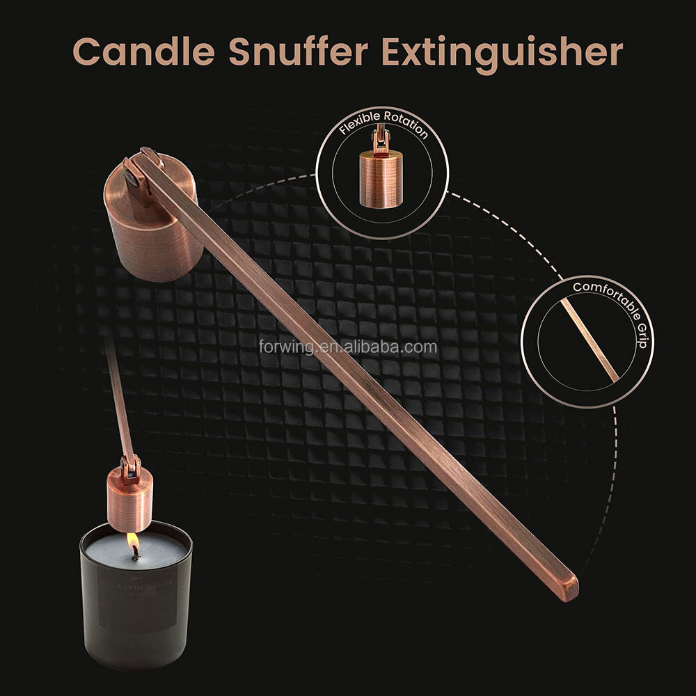 4 in 1 Candle Accessory Set Copper Candle Wick Trimmer Snuffer   Dipper Tray Candle Care Tools Kit With Gift Box Packing factory