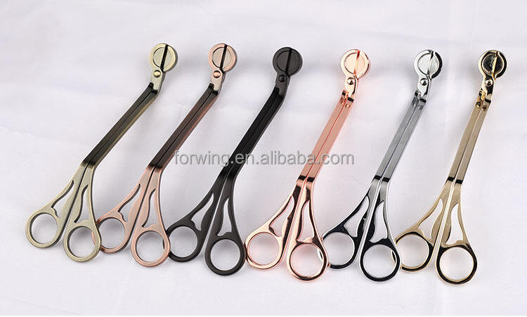 New Design Candle Wick Trimmer Custom Laser Logo Wick Tools Gold Black Silver Wick Scissor Cutter Candle Accessories factory