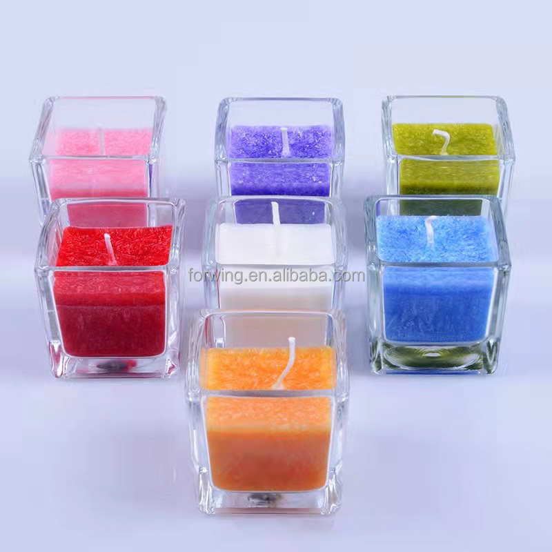 Empty Square Glass Candle Jars Luxury Candle Containers Glass for Decor supplier