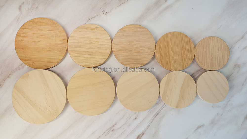 Wooden Bamboo Lids Supplier Candle Glass Jars With Wood covers Bamboo Lids For Candle Jar Storage Bottle Cup supplier