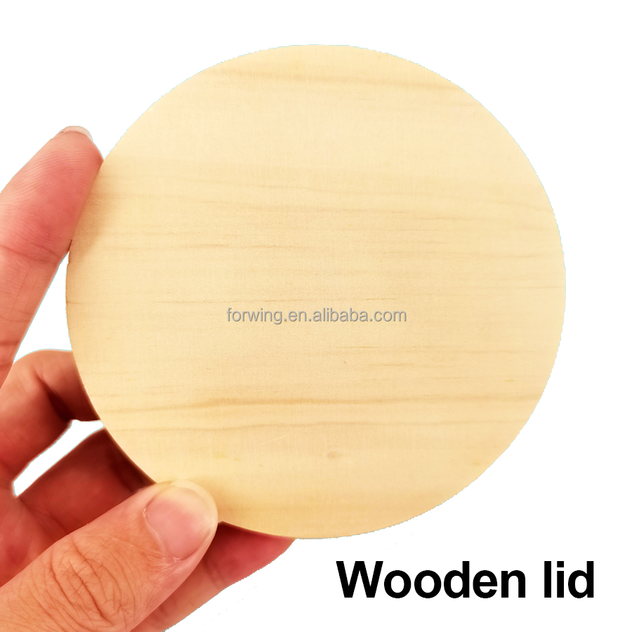 Custom 70mm 86mm Size Bamboo Lids With Straw Hole Good Seal Bamboo Lid With Silicone Ring details