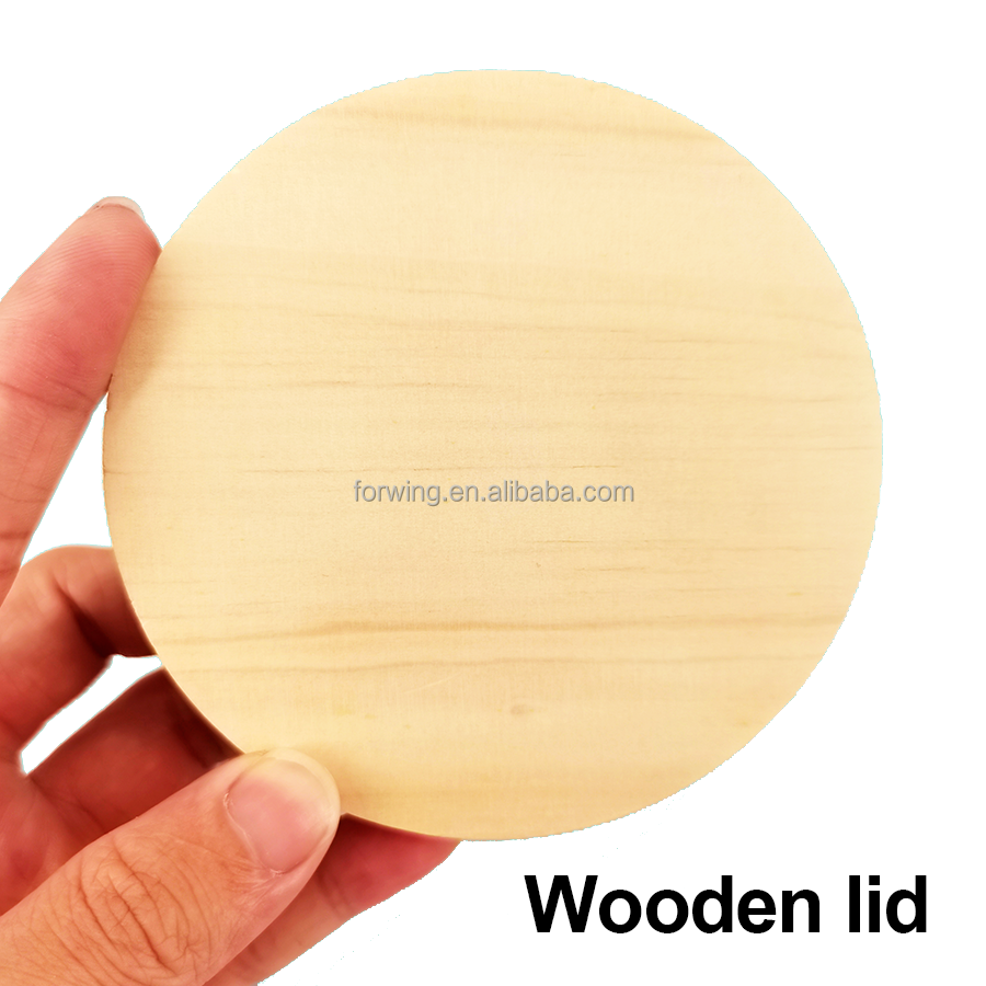 Wholesale 70mm 86mm Durable Drink jar Mason Jar Lids Wooden Bamboo Lid With Straw Holes factory