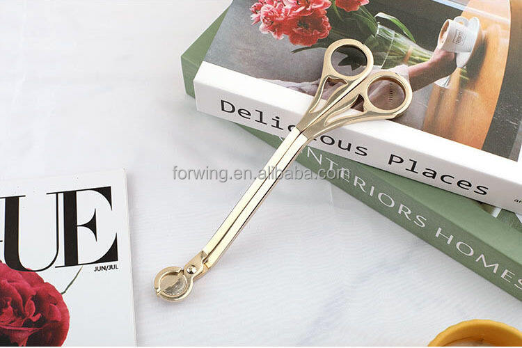 New Design Candle Wick Trimmer Custom Laser Logo Wick Tools Gold Black Silver Wick Scissor Cutter Candle Accessories factory