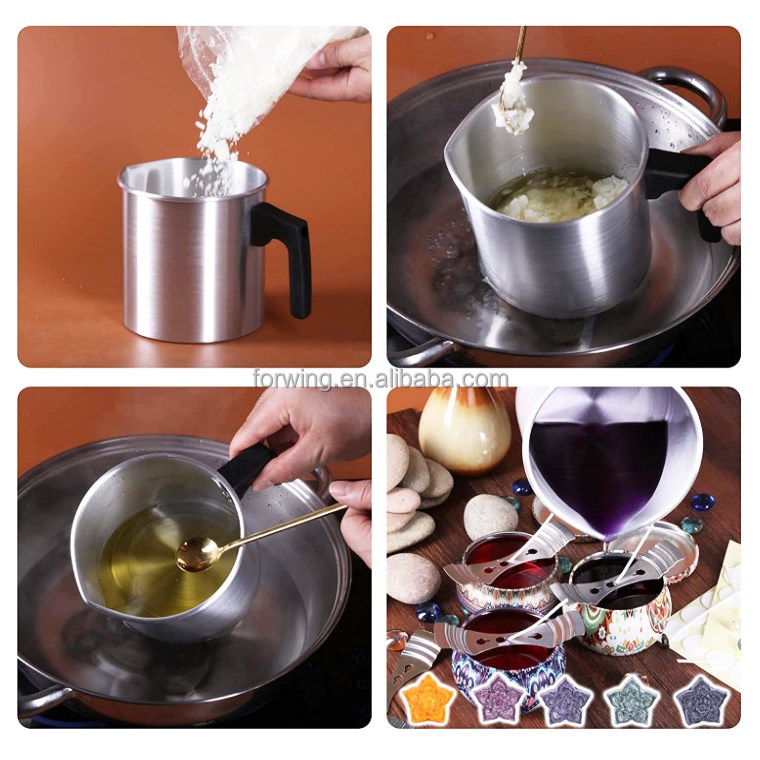 Candle Melting Pot 1.2L 1.8L 3L Aluminum Wax Melting Cup Pot Pouring Candle Making Tools supplier