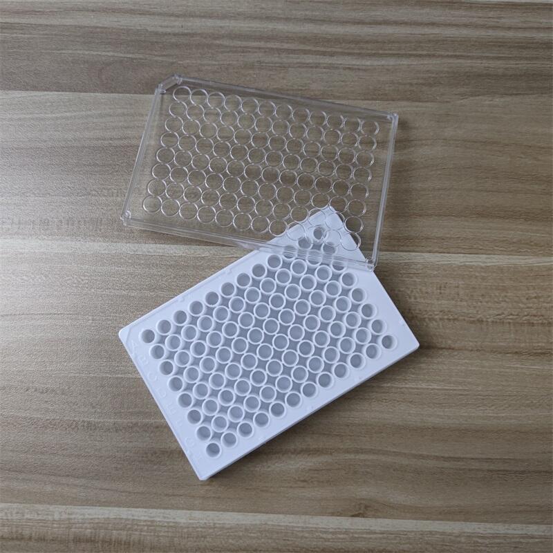 High visibility microplate cell culture 96 well deep hole plate
