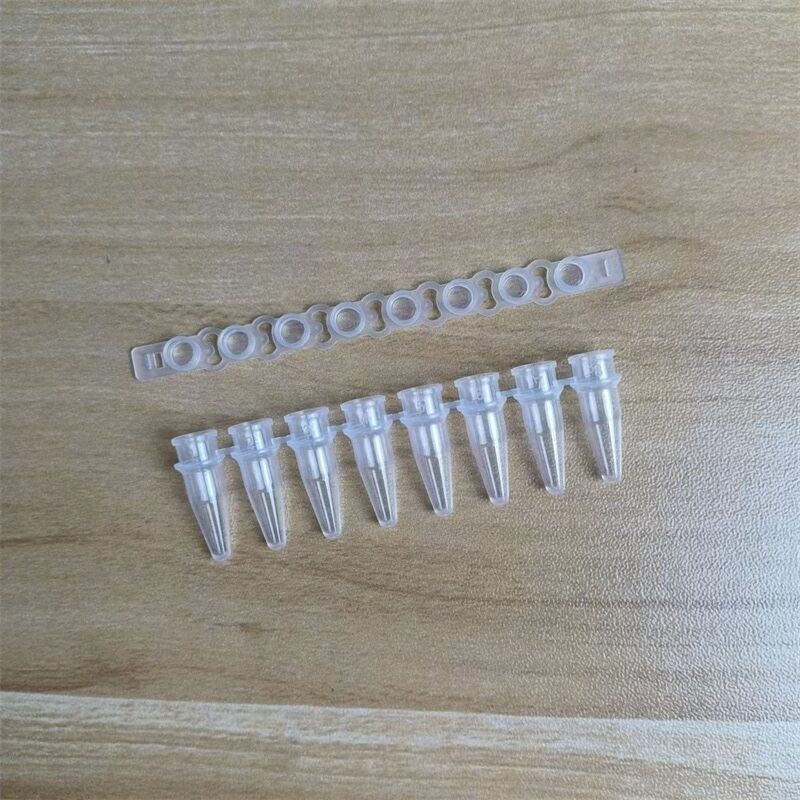 Laboratory Plastic 0.1ml 0.2ml 8 strips PCR tube Flat with cover