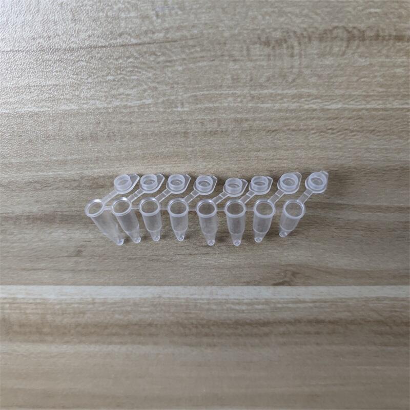 Factory Direct Supply Pcr Tube Lab Disposable Plastic 0.2ml 8 Strips Pcr Tube