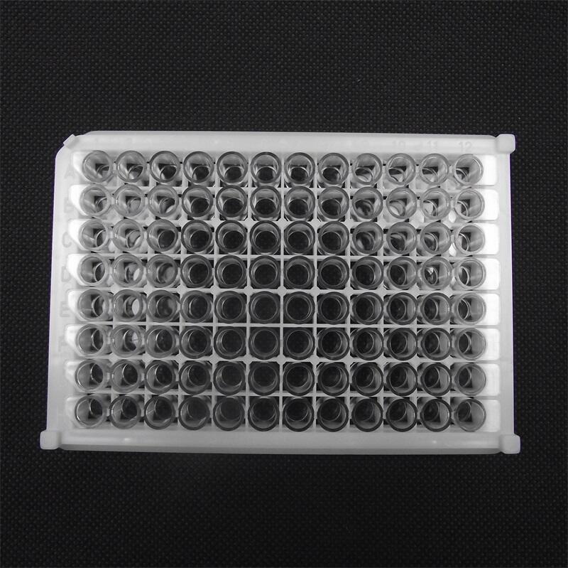 High Clarity Sterilized 96 Well Tc Treated Detachable Nonremovable Laboratory Use White Black Frame Elisa Plate